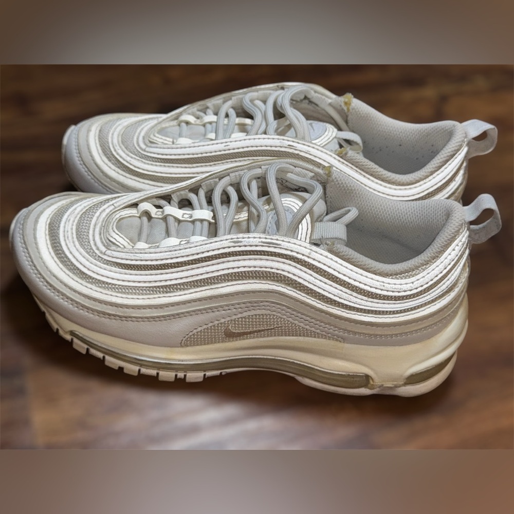 Nike Air Max 97 Cream White Sneakers – Size 6 Women’s - Picture 2 of 8